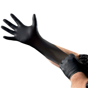 Guantes Desechables de Nitrilo Negro Extra Duraderos de 6 Mil, Sin Polvo, Antideslizantes, Hipoalergénicos, Puño Reforzado, Puntas de Dedos Texturizadas, Uso General - Product Image 4