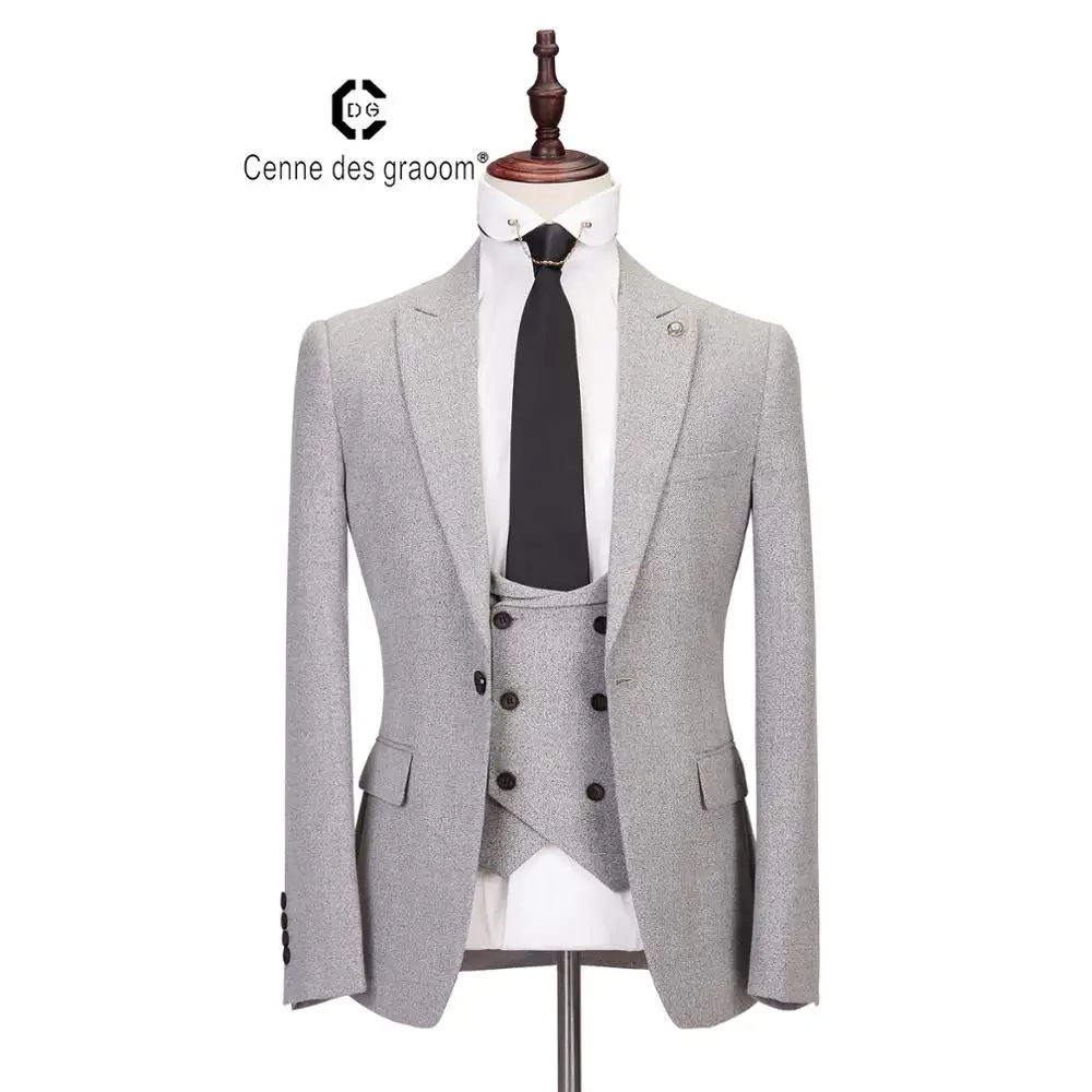 2020 New design custom italy wool business gray suit blazers for men