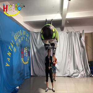 Desfile Decoración Caminar Traje Rayas verdes y negras Marioneta de <span class=keywords><strong>oruga</strong></span> inflable - Product Image 2