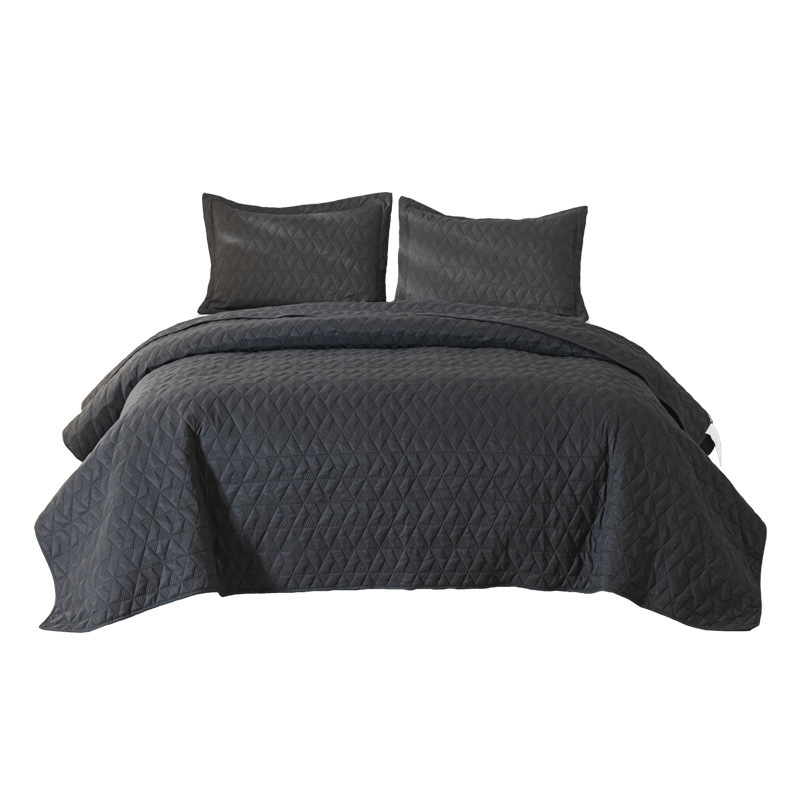 Однотонное постельное белье из микрофибры, Комплект постельного белья, пододеяльник, геометрические наборы стеганых принадлежностей