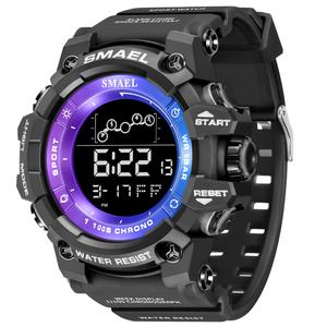 Montre-bracelet numérique sportive SMAEL pour homme 8082, affichage LED, résistance à l'eau 50 bars, résistance aux chocs, fonctions d'alarme, plastique ABS - Product Image 2