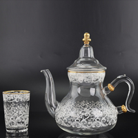 Set Perlengkapan Minum Kaca Grosir, Set Air Minum Kaca Food Grade Gaya Nordic, Set Pitcher dengan Tutup, Teko dan Cangkir Teh