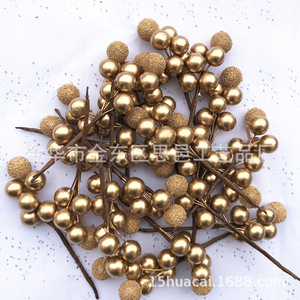 <span class=keywords><strong>Oro</strong></span> argento perle di vetro mazzi di frutta scatola di caramelle di nozze accessori simulato bacca d'<span class=keywords><strong>oro</strong></span> bacca piccola frutta dorata mazzetto - Product Image 2