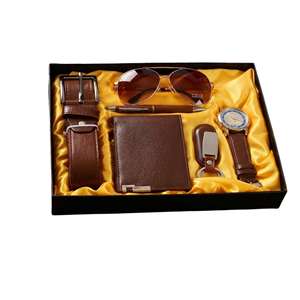 X527 Hbc Juego de Regalo Ejecutivo de Lujo para Hombre de 5 Piezas para Año Nuevo, Navidad, Acción de Gracias, Día del Padre - Cartera, Reloj, Cinturón, Gemelos, Gafas - Product Image 4