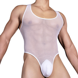 Body para Hombre <span class=keywords><strong>Gay</strong></span>, Ultrafino, Transpirable, de Malla de Nailon, Venta Directa de Fábrica ODM, Sensual, Agradable al Tacto, para un Look Musculoso y Apasionado - Product Image 5