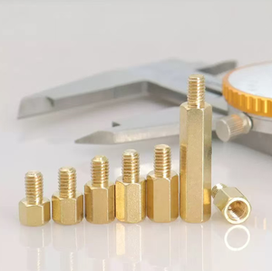 LGll Brass Male Female Threaded Standoff Single-Head Hexagonal Isolation <b>Copper</b> <b>Screw</b> M2.5 CNC Machined General Industry Use - Product Image 2
