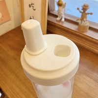 Tasse à thé boba en verre transparent personnalisée 500ml tasse réutilisable de thé à bulles avec paille