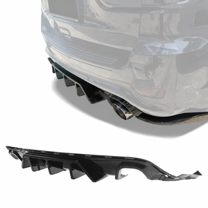 Difusor de Parachoques Trasero para <span class=keywords><strong>Jeep</strong></span> <span class=keywords><strong>Grand</strong></span> <span class=keywords><strong>Cherokee</strong></span> SRT <span class=keywords><strong>SRT8</strong></span> 2014-2021 V1, Estilo Aleta de Tiburón, Spoiler Trasero, ABS Negro - Product Image 4
