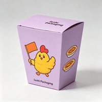 Boîte d'emballage personnalisée pour poulet frit à emporter, seau en papier blanc pour poulet frit et pop-corn avec système de ventilation