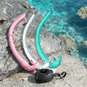 SNK400 Portable Diving Snorkel Safety Liquid <strong>Silicone</strong> Foldable Wet Breathing Tube for <strong>Underwater</strong> Diving Training - Product Image 2