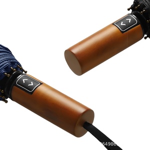 <span class=keywords><strong>Parapluie</strong></span> <span class=keywords><strong>de</strong></span> soleil et <span class=keywords><strong>de</strong></span> pluie <span class=keywords><strong>haut</strong></span> <span class=keywords><strong>de</strong></span> <span class=keywords><strong>gamme</strong></span> simple pour hommes d'affaires avec poignée en bois rétro automatique - Product Image 2