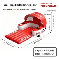 Transat gonflable électrique avec auvent pare-soleil en PVC pour piscine – Vente en gros pour fêtes au bord de la piscine, stations balnéaires et parcs aquatiques