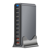 Stasiun Pengisian Daya Desktop GaN 1000W 10-Port USB C Pengisi Daya Cepat PD3.1 PD140W PD100W Multi Port GaN Charger untuk Laptop Ponsel