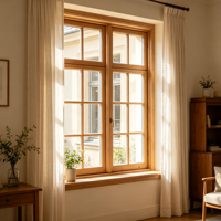 Ventana Francesa de Aluminio PAS24 con Ranura de Drenaje Oculta para Patio Trasero de Casa Adosada, Ventana Exterior Anti-fugas