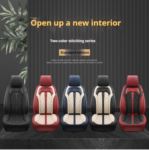 Il seggiolino auto di lusso <span class=keywords><strong>in</strong></span> <span class=keywords><strong>pelle</strong></span> 2025 Napa copre una vestibilità personalizzata di fascia alta per Toyota/Honda/Hyundai Set completo - Product Image 4