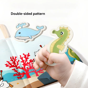 หนังสือผ้าสำหรับเด็ก ลายการ์ตูนสัตว์น่ารัก สีสันสดใส ดีไซน์น่ารัก ช่วยพัฒนาการมองเห็นของเด็ก ซักได้ เหมาะสำหรับเด็กอายุ 3-6 เดือน รุ่น JBK-31 - Product Image 6