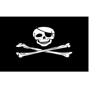 Оптовая продажа по индивидуальному заказу 3x5 шелкография полиэстер черный крест пиратский флаг наружный дисплей бар Вечеринка Хэллоуин - Product Image 2