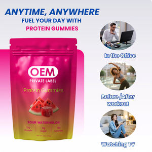 OEM Watermeloen Proteïne Gummies Hoog Proteïne Rijke Snack 17g Wei-eiwit Energie Herstel Energie Gummies Boost Pre-Workout Spierondersteuning - Product Image 3