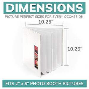 <span class=keywords><strong>Album</strong></span> Fotografico Bianco per Photobooth 2x6 Pollici, 40 Pagine, Contiene 160 Foto, Libro dei Ricordi con 2 Penne per Matrimoni, Compleanni ed Eventi - Product Image 2