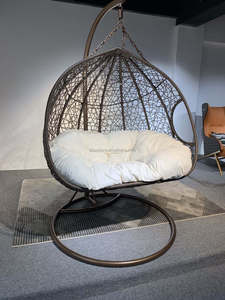 Modern Outdoor Patio Swing Chair Two Seat Patio Swing <b>Wicker</b> Swing Chair China Factory Wholesale <b>Hanging</b> Chair <b>Hanging</b> <b>Basket</b> - Product Image 6