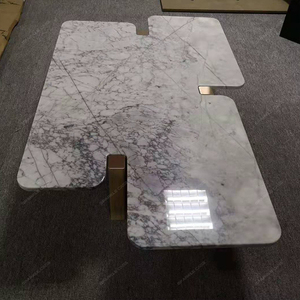 โต๊ะกาแฟหินอ่อนประกายทันสมัยห้องนั่งเล่นเรียบง่ายโต๊ะกาแฟดีไซน์สุดสร้างสรรค์ - Product Image 5