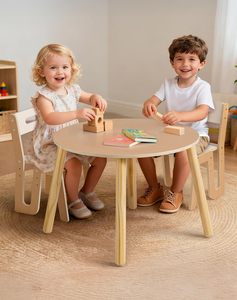 Ensemble <span class=keywords><strong>table</strong></span> et chaise en bois pour tout-petits, 2 chaises réglables en hauteur, pour enfants de 3 à 8 ans, bureau pour enfants, <span class=keywords><strong>table</strong></span> <span class=keywords><strong>multi</strong></span>-<span class=keywords><strong>activités</strong></span> - Product Image 5