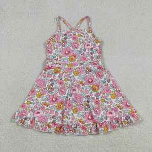 En Stock Vestido Corto de Yoga con Tirantes para Niñas, Color Rosa, Ropa Deportiva al por Mayor, Nueva Moda, Boutique, Ropa Deportiva Infantil - Product Image 2