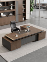 Table de bureau en bois de luxe de haute qualité, directement de l'usine, simple et moderne, bureau de direction, convertible en forme de L