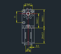 Moteur à courant continu à aimant permanent à couple élevé avec réducteur à vis sans fin YF-1812GM-N30 3V-12V, diamètre 12mm, faible bruit, étanche, pour ventilateur, bateau, applications intelligentes