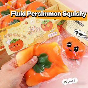 Most Popular TPR Fruit Persimmon Shape Fluid Slow Return Hand Exercise <b>Squeeze</b> Stress Relieve Toys Party Favors Gifts for Kids - Product Image 1
