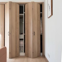 Armoire de rangement verticale moderne pour appartement, résistante au feu, avec charnières à fermeture douce, en bois, pour vêtements