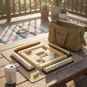 Juego de Mahjong Americano con Temática Navideña en Rosa Claro, 160 Piezas, Diseño de Tres Capas, Material Acrílico, Duradero, de Lujo, Juego de <span class=keywords><strong>Ludo</strong></span> para Interiores - Product Image 6