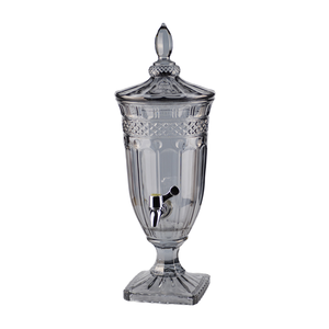 Distributeur de jus de couleur gris fumée galvanoplastie taille 2L avec robinet pour hôtel, restaurant et bar de AO Verrerie - Product Image 1