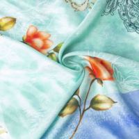 Écharpe en soie 100% imprimée tendance pour femmes, 90x90cm, carrée, pour la tête et le cou, vente en gros d'écharpes en soie pour femmes
