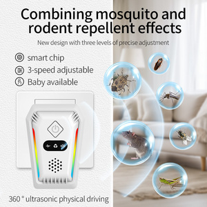 Répulsif Souris 2026, Dispositif de Contrôle Domestique, <span class=keywords><strong>Exterminateur</strong></span> de Rongeurs Breveté, Lot de 4 Anti-Nuisibles Silencieux Multifonctions, Moustiques - Product Image 2