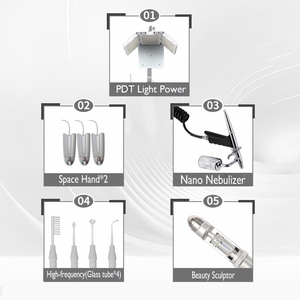 Appareil multifonctionnel de soin du cuir chevelu et du <span class=keywords><strong>visage</strong></span> pour salon de beauté, thérapie énergétique, traitement complet du cuir chevelu, peigne haute fréquence, jet d'oxygène - Product Image 4