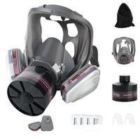 Máscara de Gas Reutilizable y Lavable para Negocios, Máscara Facial Completa con Filtro Reemplazable de Algodón, Material de Silicona y Gel de Goma, Protección de 2 Capas