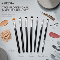 Ensemble de pinceaux de maquillage professionnels 7 pièces pour sourcils, anticernes, lèvres et brosse à cils - Vente en gros