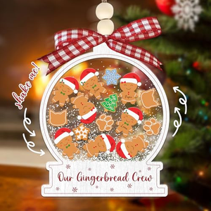 Ornement de Noël personnalisé en forme de bonhomme de pain d'épices avec chapeau, décoration de Noël pour la famille, fournitures de décoration, ornement en forme de biscuit, cadeau de Noël - Product Image 2