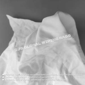 Chiffons de nettoyage industriels sans peluches, chiffons de nettoyage en coton blanc, 100% coton, résistants à l'eau et à l'huile - Product Image 4