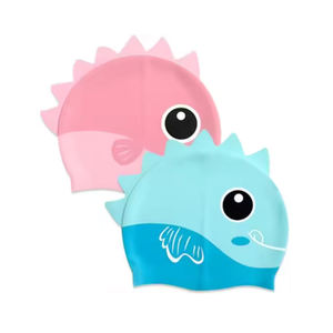 Gorro de natación de pescado de dibujos animados <span class=keywords><strong>para</strong></span> niños, gorros de piscina impermeables de silicona <span class=keywords><strong>para</strong></span> niños, gorro de natación de dibujos animados de pescado elástico - Product Image 5