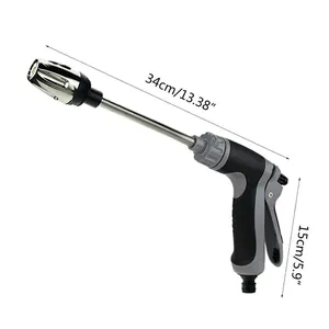 Pistola pulverizadora de <span class=keywords><strong>agua</strong></span> de varilla larga de alta presión, rociador de manguera de jardín, boquilla de pulverización de Metal para coche, motocicleta, lavado, herramientas de riego de jardín - Product Image 2