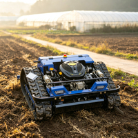 Mesin Pemotong Rumput RC Tanpa Kabel Industri, Remote Control, Pemotong Rumput Lereng, Pemotong Gulma, Lebar Pemotongan 500mm, Bersertifikasi CE, Pabrik