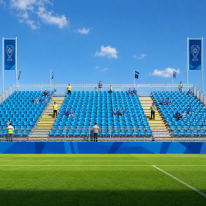 Tribunes modulaires temporaires, sièges pour spectateurs, gradins extérieurs à plusieurs niveaux pour les courses, les festivals et les événements - Product Image 5