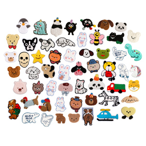 Petit support quantité minimale de commande mignon dessin animé fer à coudre sur broderie serviette Chenille animaux patchs pour enfants vêtements - Product Image 1