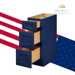 Gabinete Base de 3 Cajones Estándar Estadounidense H-BS DB12-DB30 |   EE. UU. Stock en almacén para entrega rápida |   Gabinetes de Cocina Shaker con Cajones - Product Image 1