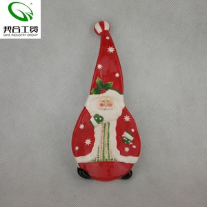Soporte para Cucharas Navideño de Dolomita Pintado a Mano con Diseño de Muñeco de Nieve, Descansacucharas de Cerámica con Forma de Muñeco de Nieve - Product Image 5