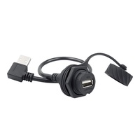 Conector Industrial Electrónico Impermeable Lshitech Macho a 90 Grados °   Conectores USB, Cable de Extensión con Conector de Aviación para Transmisión de Datos, 0.3-1m