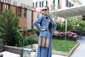 Fornitura diretta nuova borsa personalizzata di design in pelle marrone strisce Mini borsa da donna per tutte le stagioni - Product Image 4