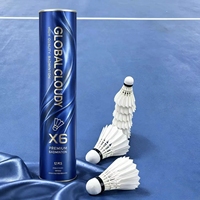 Volant de badminton professionnel haute performance en plumes d'oie de classe A (Knife Edge T-2) et liège sandwich - Vente directe usine OEM